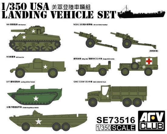 1/350 US WWII VEHICLE SET