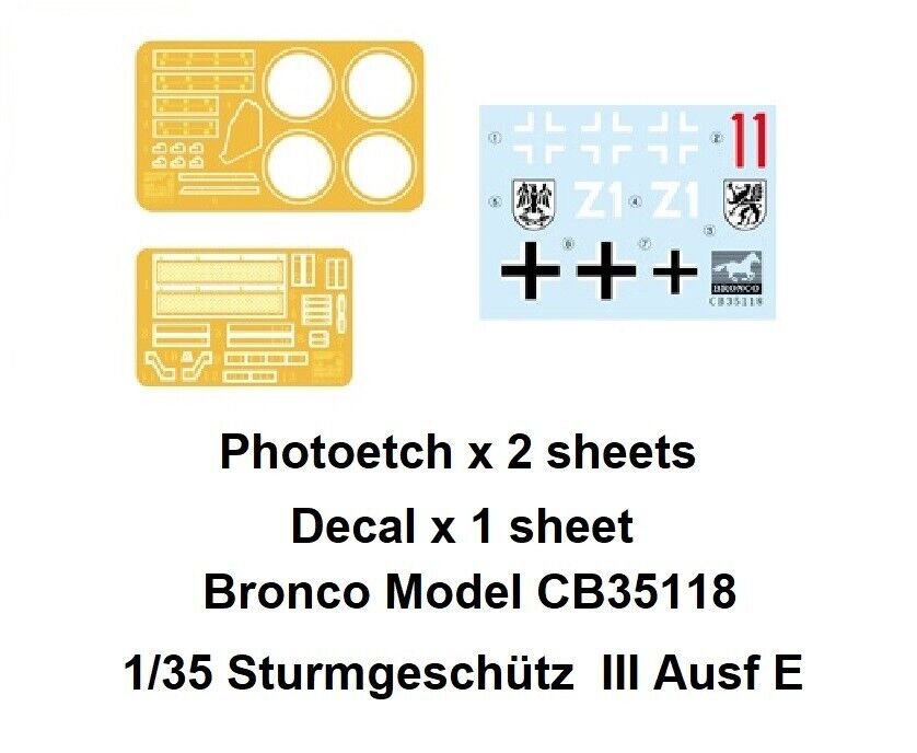 1/35 WWII GERMAN ASSAULT GUN STURMGESCHUTZ III AUST E (SdKfz 142) BY BRONCO MODELS