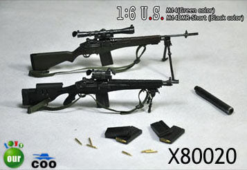 1/6 SNIPER RIFLE SERIES-M14DMR (BLACK) & M14 (GREEN)