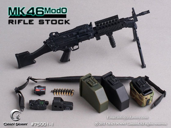 1/6 BLACK MK46MOD0 WITH RIFLE STOCK