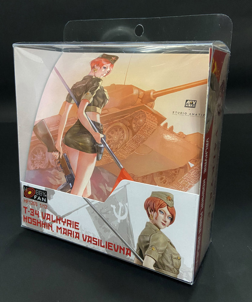 1/12 T-34 VALKYRIE KOSHKIN, MARIA VASILIEVNA HOBBY FAN RESIN FEMALE FIGURINE