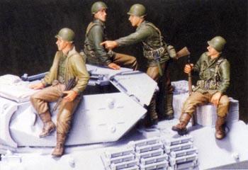 1/35 US M10 TANK INFANTRY "PICKUP"4FIGS