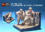 U.S.AIRBORNE IN D-DAY - 2FIGURES HOBBY FAN 565