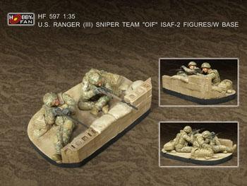 1/35 U.S. RANGER (III) SNIPER TEAM "OIF" ISAF-2 FIG W/BASE