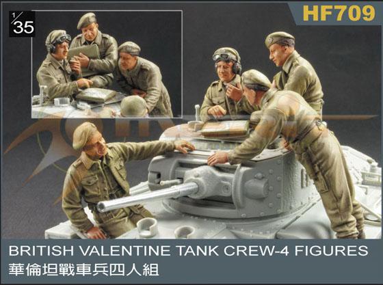 1/35 BRITISH VALENTINE TANK CREW-4 FIGURES