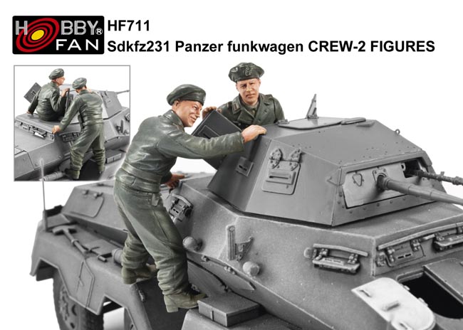 1/35 SDKFZ231 PANZER FUNKWAGEN CREW - 2 FIGURES