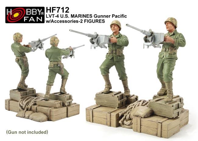 1/35 LVT-4 U.S. MARINES GUNNER PACIFIC W/ACCESSORIES-2 FIGU