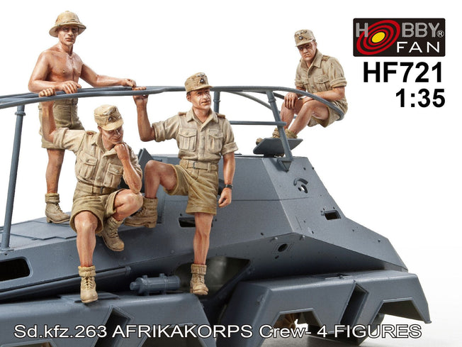 1/35 SDKFZ263 AFRIKAKORPS CREW - 4 FIGURES