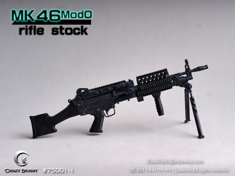 1/6 BLACK MK46MOD0 WITH RIFLE STOCK