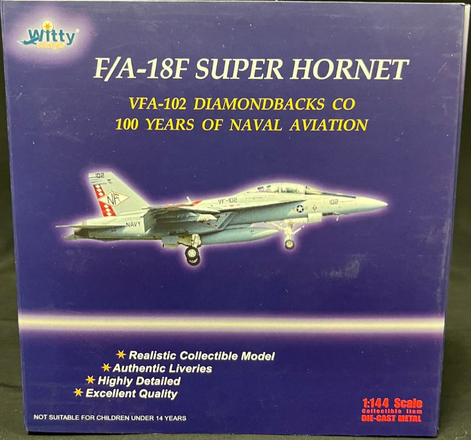 1/144 F/A18F SUPER HORNET VFA-102 DIAMONDBACKS WITTY WING #144/07001