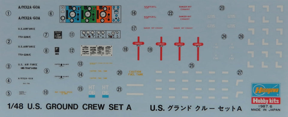 1/48 U.S. GROUND CREW SET A HASEGAWA 36004 (X48-4)