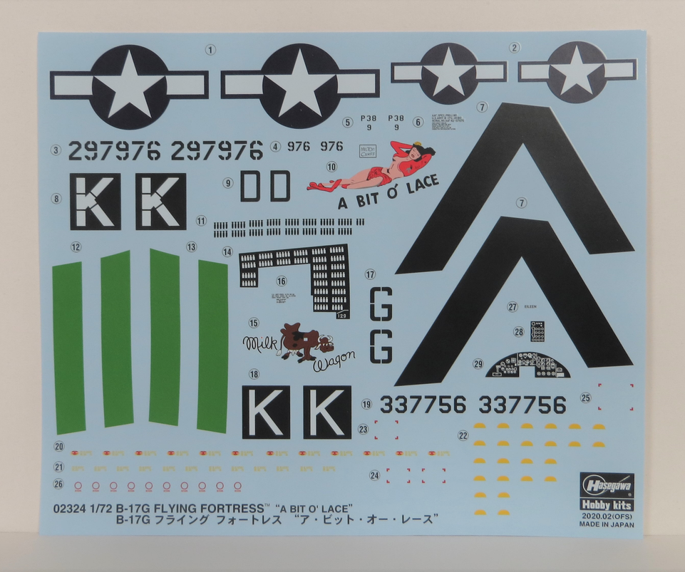 1/72 Hasegawa B-17G Flying Fortress 'A Bit O Lace'
