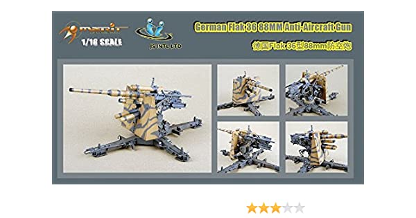 1/18 GERMAN PAK 36 88 ANTI-AIRCRAFT GUN "BUILT & PAINTED" BY JS INTERNATIONAL