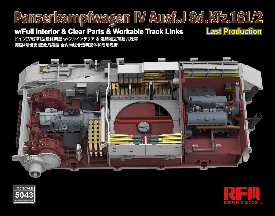 1/35 Sd.kfz.161/2 Panzer IV Ausf.J Sd.Kfz.161/2 (Last Production) with Full Interior by RyeField Models