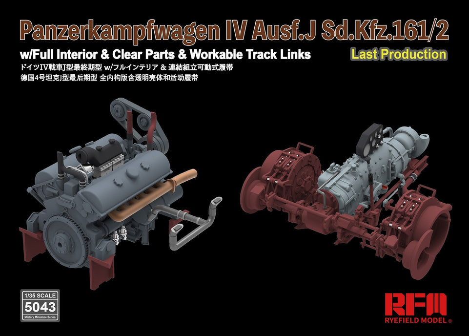 1/35 Sd.kfz.161/2 Panzer IV Ausf.J Sd.Kfz.161/2 (Last Production) with Full Interior by RyeField Models