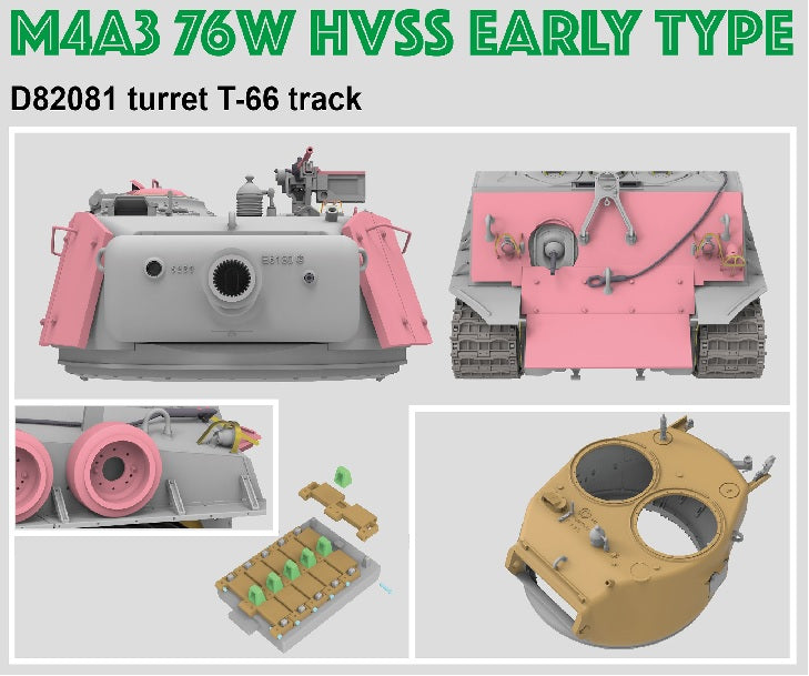 1/35 M4A3 76W HVSS SHERMAN EARLY TYPE - RYEFIELD MODEL 5058