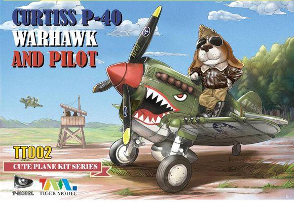 QT CURTISS P-40 WARHAWK AND PILOT (PUPPY PILOT)