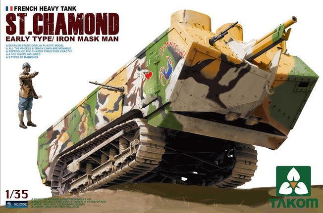 1/35 FRENCH HEAVY TANK ST. CHAMOND EARLY TYPE/IRON MASK MAN