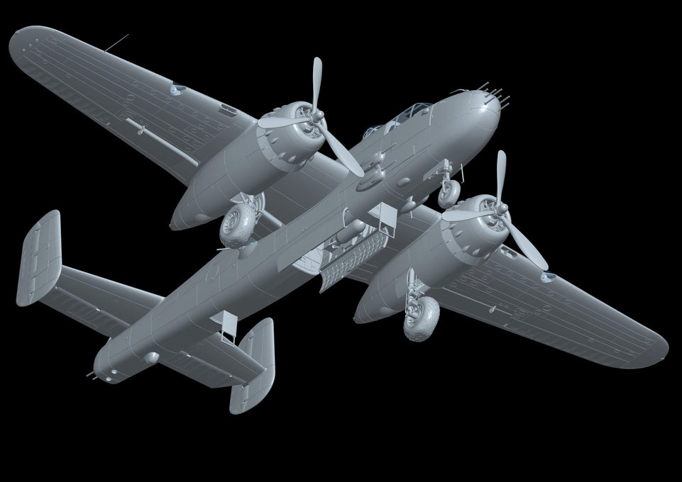 1/32 B-25 J MITCHELL "STRAFING BABE" with NOSE WEIGHT - HONG KONG MODEL