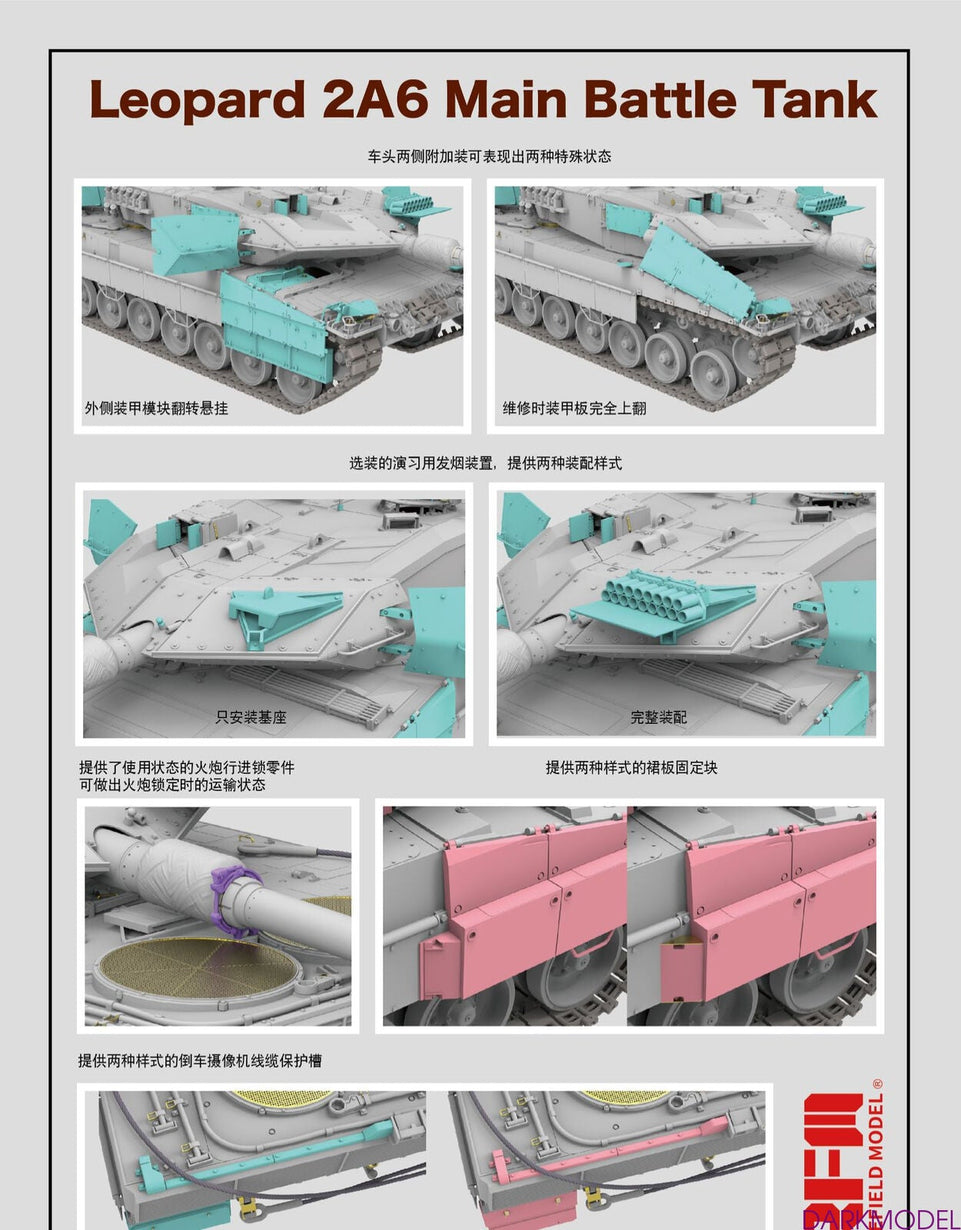 1/35 LEOPARD 2A6 MAIN BATTLE TANK w/ WORKABLE TRACK LINKS RM5065