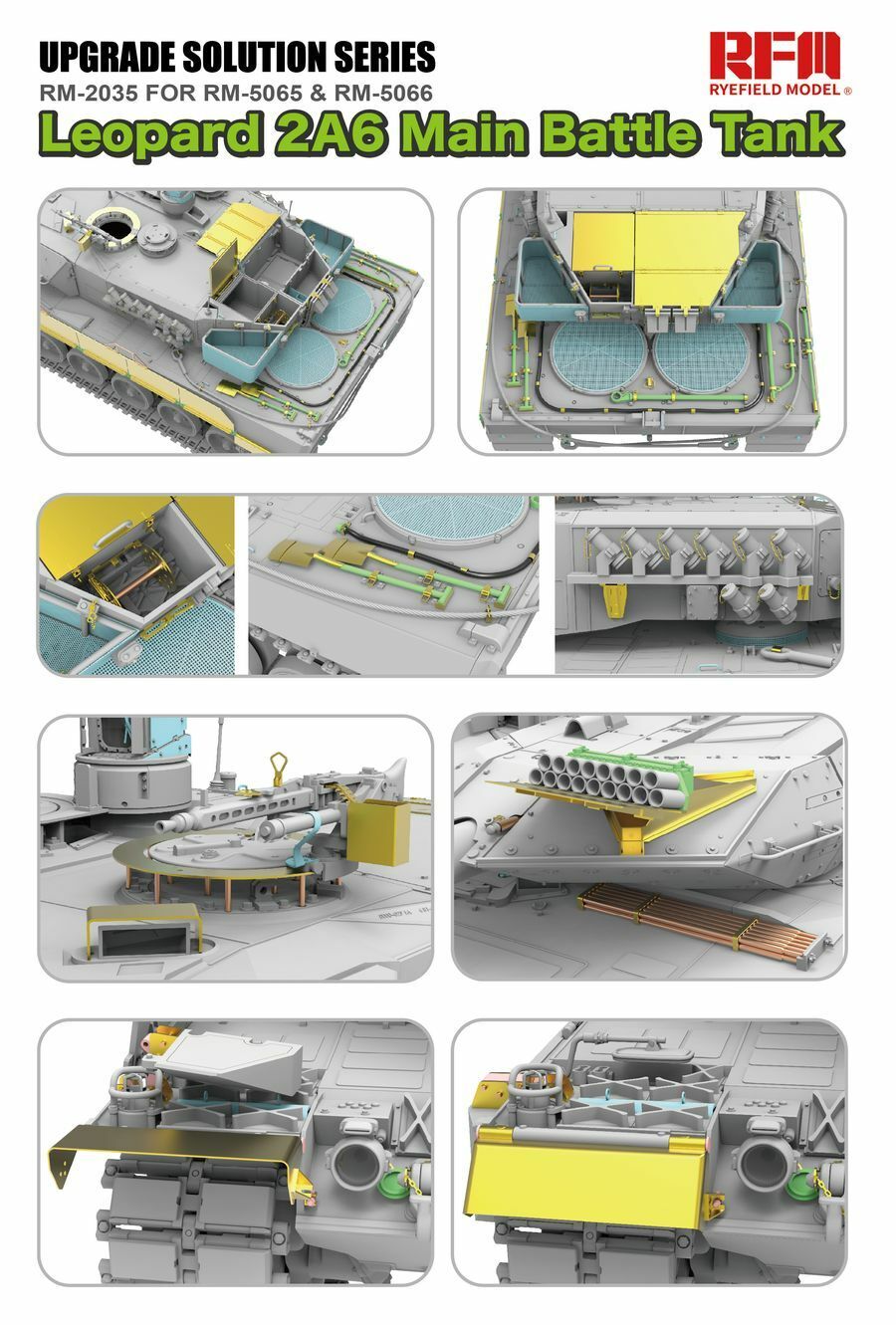 1/35 UPGRADE SOLUTION SET FOR RM5065 & RM5066 LEOPARD 2A6 RM2035