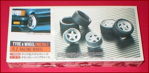 1/24 OZ TYPE RACING WHEEL & TIRE SET (METAL)