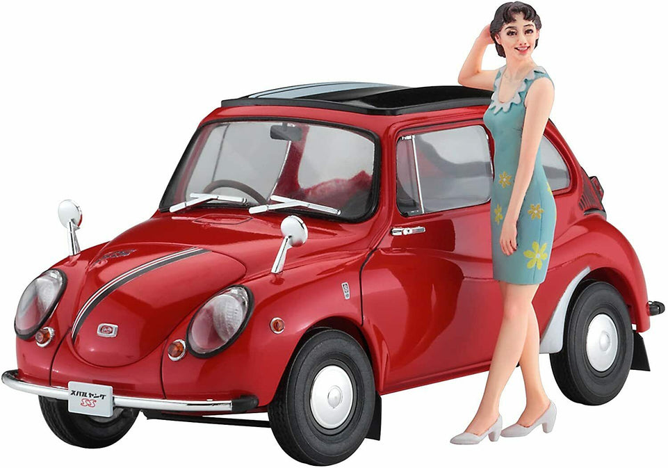 1/24 Subaru 360 Young-SS with 60's Fashion Girl Figure