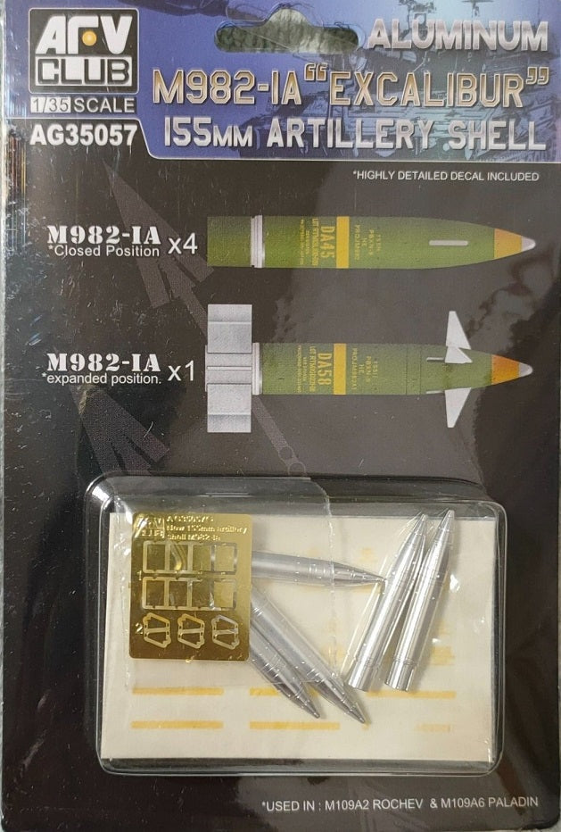 1/35 M982-1A "Excalibur" 155mm Artillery Shell. (Aluminum) AFV CLUB AG35057